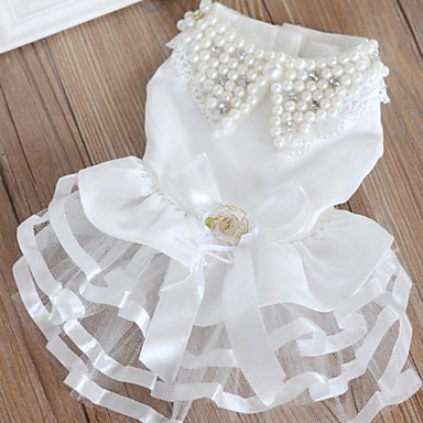 Lovely Pearl Princess Style Wedding Dresses for Pet Dogs 2868641 2018 ...