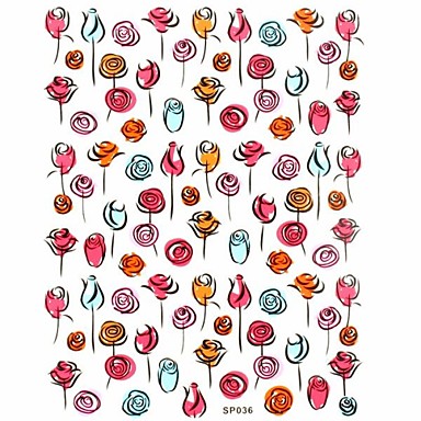 1pc New 3d Lovely Nail Art Stickers Nail Wraps Nail Decals Cute Red