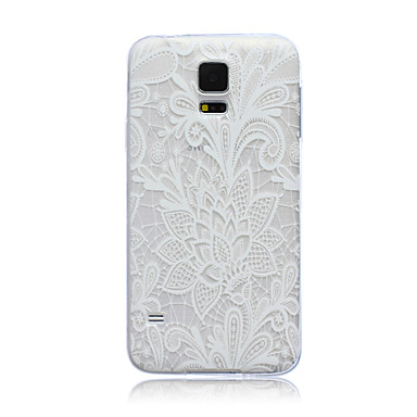 Lace Flowers Pattern TPU Soft Back Cover Case For Samsung S5 I9600   Rydehf1430363769681 