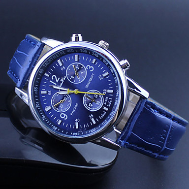 baratos Novidades-Mulheres Relógio de Pulso Quartzo Couro PU Acolchoado Preta / Branco / Azul Relógio Casual Analógico Amuleto Clássico Casual - Café Vermelho Azul