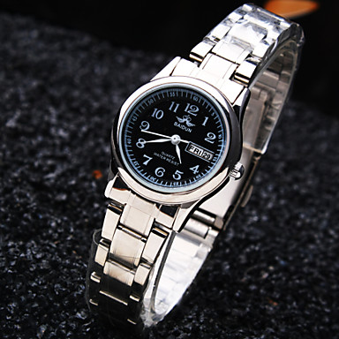 baratos Novidades-Mulheres Relógio de Moda Quartzo Japonês Calendário Impermeável Aço Inoxidável Banda Prata