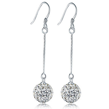 Crystal Synthetic Diamond Drop Earrings Hanging Disco Ball Las Luxury Clic Fashion Sterling Silver Imitation Crystal Synthetic Diamond Drop Earrings Hanging Disco Ball Las Luxury Clic Fashion Sterling Silver Imitation