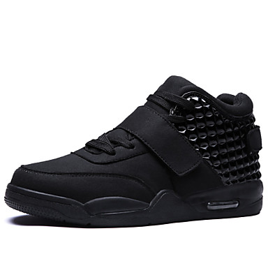 baratos Tênis Masculino-Homens Sapatos Confortáveis Flanelado Primavera / Verão / Outono Tênis Caminhada Isolado Preto / Branco / Vermelho / Atlético / Tachas / Inverno / Ao ar livre / EU40