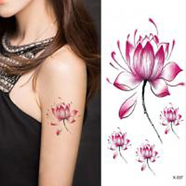 Halloween 1buc Floare De Lotus Impermeabil Autocolant Tatuaj