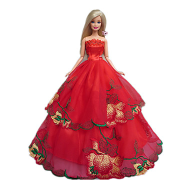 Red Bridal Barbie Doll Gift : Tbdress.com