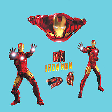 7 79 Movie Superhero Iron Man Cartoon Wall Stickers Kids Bedroom Living Room Wall Decals