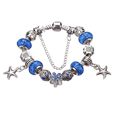 12 Mixe Perles Européen Strass Bleu Décoration Pour Bracelet Charm