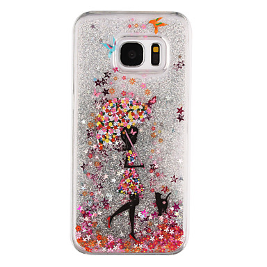 Coque Pour Samsung Galaxy Samsung Galaxy S7 Edge Liquide / Transparente / Motif Coque Femme Sexy