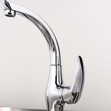 Køkken vandhane moderne art deco / retro nikkel poleret standard ... Køkken vandhane