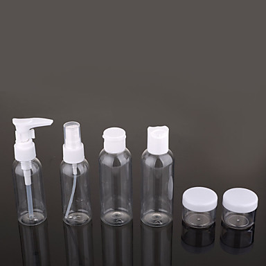 baratos Bem Estar em Viagens-6pcs Kit de Frascos para Viagem Kit de Viagem Pump Pump Bottle Grande Capacidade Portátil Acessórios de Toalete para silica Gel Plástico / Viagem / Durável