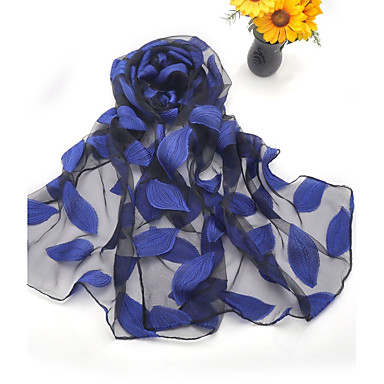 baratos Cachecol Feminino-Mulheres Festa Seda, Retângular / Fofo