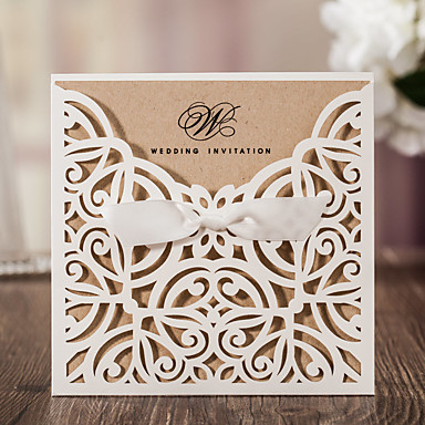 baratos Lembrancinhas &amp; Presentes para Festas-Embrulhado e de Bolso Convites de casamento Cartões de convite Estilo Clássico Papel com Relevo