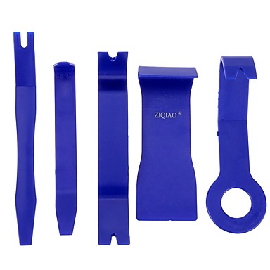 baratos Utensílios de Reparação-Ziqiao 5 pcs de cor azul diy plástico carro auto rádio porta clip painel aparar guias de controle de áudio remoção kit ferramentas