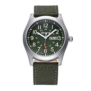 baratos Relógio de Bolso-Homens Mulheres Relógio Esportivo Relógio Militar Relógio inteligente Quartzo Preta / Azul / Verde Calendário Criativo Legal Analógico Amuleto Luxo Rígida Fashion Elegante - Amarelo Verde Azul Um ano