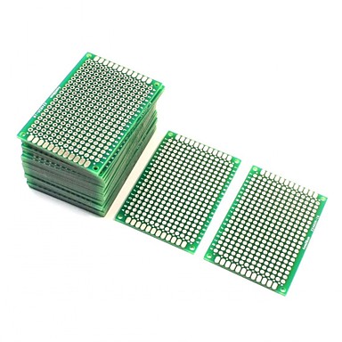 baratos Ofertas do Dia-Placa de pcb de protótipos de protoboard dupla face de 10pcs 4cm x 6cm