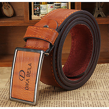 baratos Cintos Masculinos-Homens Festa / Trabalho / Activo Cinto para a Cintura Sólido