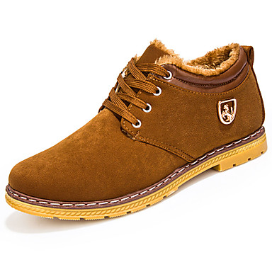 baratos Botas Masculinas-Homens Coturnos Pele Nobuck Outono / Inverno Botas Caminhada Botas Curtas / Ankle Amarelo / Vinho / Azul / Ao ar livre / EU42