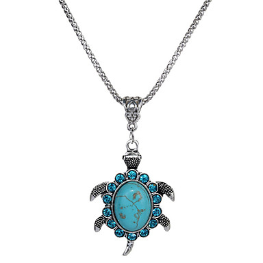Turquoise Pendant HUGE Pendant Woman Gemstone Necklace Pendant Gift for Her Vintage Style Pendant Sterling Silver Plated Pendant Jewellery