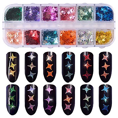 1set Paillettes Décalques pour ongles Paillettes Nail Glitter Champagne Doré Vert Rose Violet Rouge Bleu Ciel Bleu Nail Art Design de 6459149 2018 à \u20ac3.99
