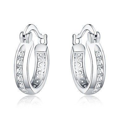 ladies hoop earrings silver