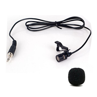 3.5mm Hands Free Iron Lavalier Lapel clip on mini microphone for PC Laptop Phone