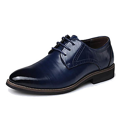 baratos Oxfords Masculinos-Homens Sapatos formais Couro / Pele Primavera / Outono Oxfords Preto / Amarelo / Azul / Festas &amp; Noite / Combinação / Festas &amp; Noite / EU40