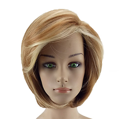 Synthetic Wig Straight Straight With Bangs Wig Blonde Short Light