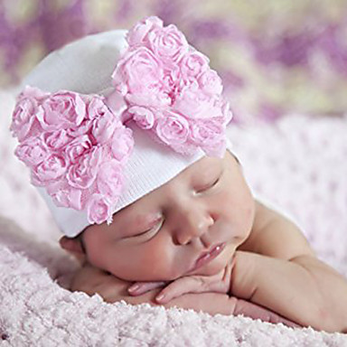 baratos Infantil Capéus e Bonés-Bebê Unisexo Doce Diário Floral / Botânico Estilo Floral Algodão Capéus e Bonés Rosa / Arco-íris / Azul Real Tamanho Único / Bandanas