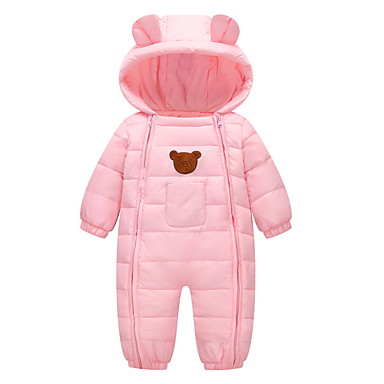 baratos Macacões &amp; Bodies de Bebê-bebê Para Meninas Activo Para Noite Sólido Manga Longa Jardineira &amp; Macacão Azul Claro