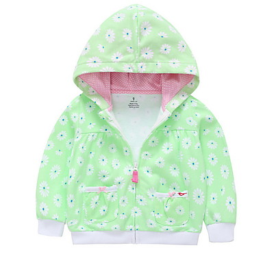 baratos Até 90% OFF-bebê Para Meninas Básico Diário Sólido / Estampado Manga Longa Padrão Casaco Trench Azul Marinha / Bébé