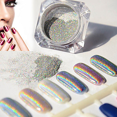 649 1pc Matériel Macromoléculaire Matériel Mixte Pour Ongle De Doigt Ongle Dorteil Design Tendance Miroir Vintage Theme Manucure Manucure