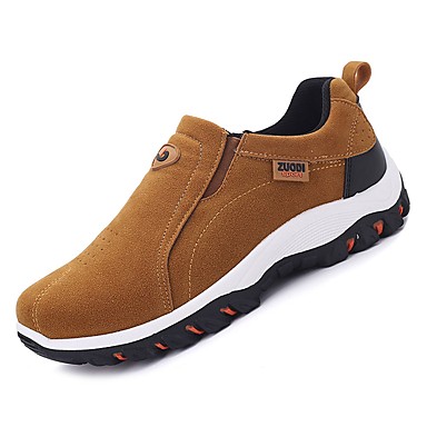 baratos Sapatos Esportivos Masculinos-Homens Sapatos Confortáveis Couro Ecológico Outono Tênis Caminhada Preto / Cinzento Escuro / Khaki