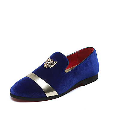 baratos Sapatilhas e Mocassins Masculinos-Homens Sapatos formais Couro Sintético Outono &amp; inverno Casual / Temática Asiática Mocassins e Slip-Ons À Prova-de-Água 3D Preto / Vermelho / Azul / Festas &amp; Noite / Tachas / Festas &amp; Noite / EU40