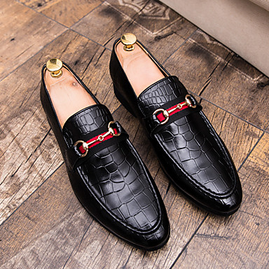 baratos Sapatilhas e Mocassins Masculinos-Homens Sapatos formais Couro Sintético Outono Mocassins e Slip-Ons Preto / Marron / Casamento / Festas &amp; Noite / Casamento / Festas &amp; Noite