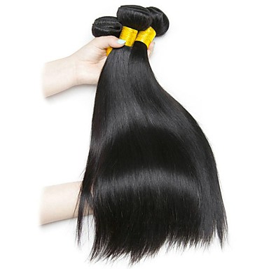 6 Bundles Straight Human Hair Unprocessed Human Hair Natural Color