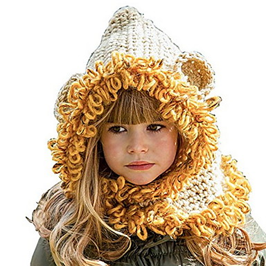 baratos Infantil Capéus e Bonés-Infantil Para Meninas Doce Estampa Colorida Algodão Capéus e Bonés Branco / Amarelo Tamanho Único