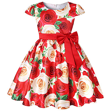 Kids Toddler Girls' Active Sweet Daily Holiday Floral Color Block Print ...