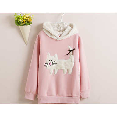 Kids Girls' Basic Daily Solid Colored Long Sleeve Regular Cotton Blouse ...