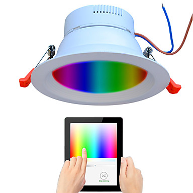baratos Luminárias Internas-1pç 9 W 720 lm 48 Contas LED Espectro Completo Regulável Instalação Fácil Downlight de LED RGB + Branco 110-240 V Comercial Lar / Escritório Sala de Estar / Jantar