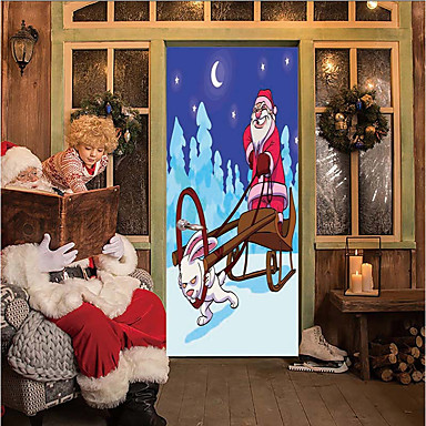 Door Stickers 3d Wall Stickers Christmas Decorations Holiday