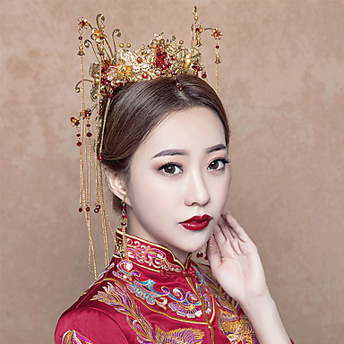 Bride Floral Classical Traditional Chinese Style Head Jewelry Hair