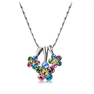 Mignon Plaqué Ballet Fille Cristal Collier Pendentif Pull Chaîne 4 couleurs Fashion