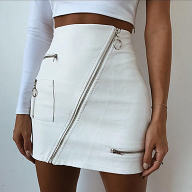 white long bodycon skirt