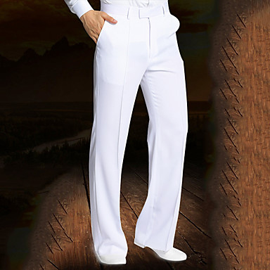 baratos Roupa e Sapatos de Dança-Dança Latina Calças Franzido Homens Espetáculo Natural Elastano