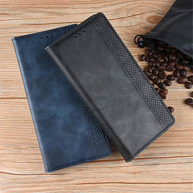 baratos Mi 9T / Redmi K20-Capinha Para Xiaomi Xiaomi Redmi Note 7 / Xiaomi Redmi Note 7 Pro / Xiaomi Redmi 7 Carteira / Porta-Cartão / Flip Capa Proteção Completa Sólido Rígida PU Leather