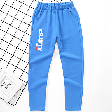 baratos Calças para Meninos-Infantil Para Meninos Activo Esportes Escola Estampado Estampado Algodão Calças Vermelho