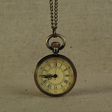 baratos Relógio de Bolso-Homens Relógio de Bolso Quartzo Bronze Relógio Casual Legal Analógico Vintage Minimalista - Bronze