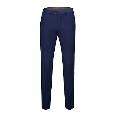 baratos Suits-Homens Básico Social Calças - Sólido Preto / Branco / Azul, Clássico Khaki Cinza Claro Lavanda 38 42 44