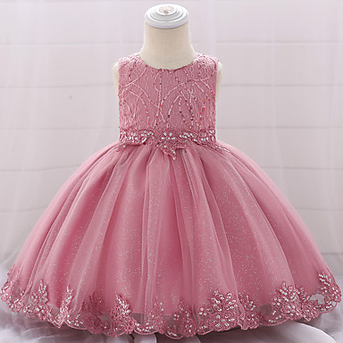 dusty rose baby girl dress