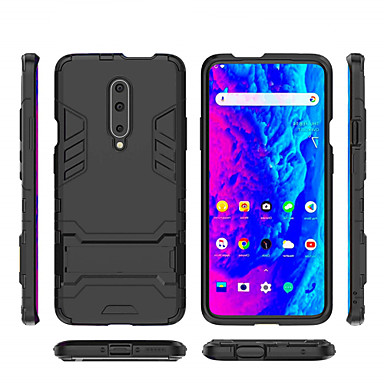 baratos Oneplus 7-Capinha Para OnePlus OnePlus 6 / One Plus 6T / One Plus 7 Com Suporte Capa traseira Sólido Rígida PC